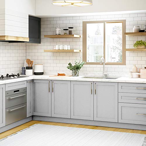 Image of Homease Solid Light Gray Wallpaper 24 x 196 inch Thick Matte Light Gray Contact Paper Decorative Peel and Stick Wallpaper for Shelf Liner Cabinet Table Door Waterproof Vinyl Self Adhesive PVC Film