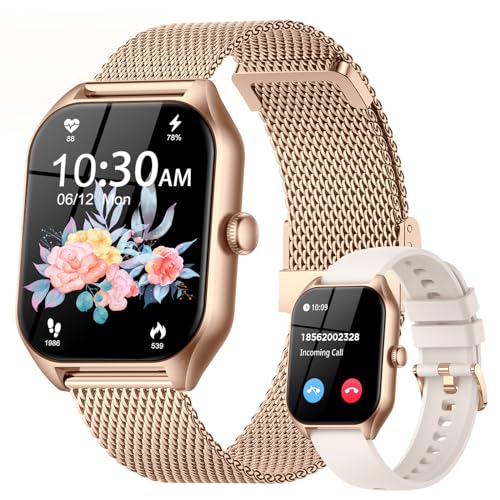 Montre Connectée Homme Femme - Écran 1.84" Full Touch - Appels Bluetooth - 100 Modes Sport - Suivi Santé & Menstruel - Compatible Android IOS - 5