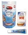 Instant Smile Comfort Flex Upper and Lower Veneers Complete Set with Denture Cream