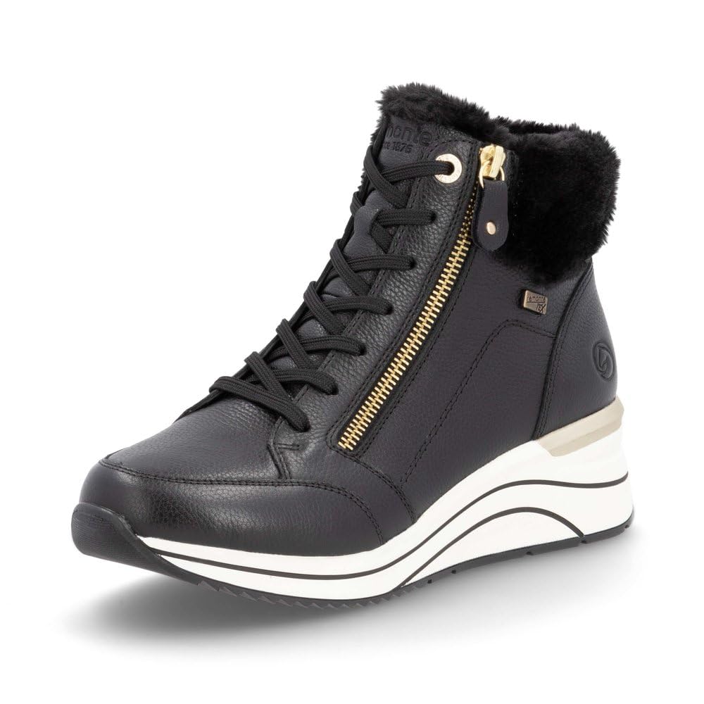 Remonte Sneaker basse da donna D1G00, con inserto sciolto, Nero Combi 03, 36 EU