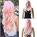 Produktbild Perücken Synthetic Haar für Frauen Cosplay Damenperücke Lang Wigs Loose Lockig Anime Hitzebeständige Party 27.5"(70cm) Rosa & Weiß