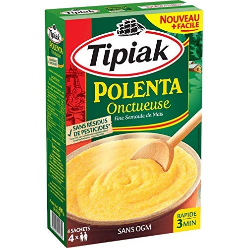 Tipiak Polenta - Polenta cremosa, sin pesticidas, 400 g, 4 unidades