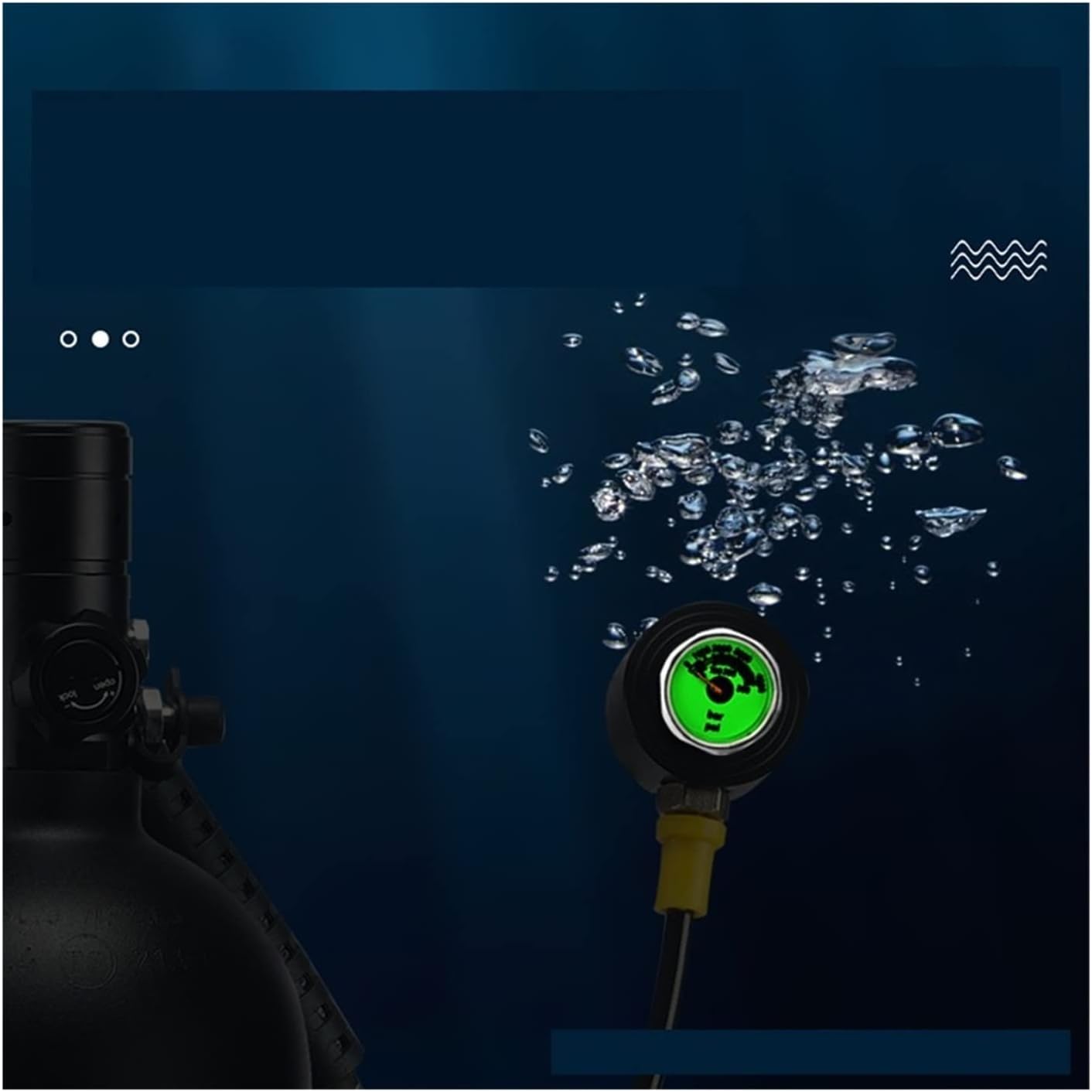 Scuba Tank Kit, 2L Diving Snorkeling Equipment Residual Pressure Gauge for Underwater Work/Underwater Recreation