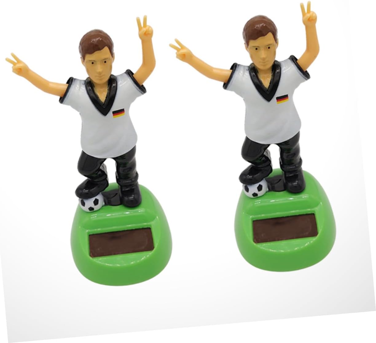 PRETYZOOM 2pcs Creative Solar-Powered Swing Car Ornament Football Theme Car Decor Auto Decor