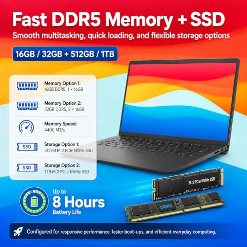 Image of Dell DC15250 Ai Touchscreen Laptop, Intel i7 CPU 16GB DDR5, 512GB SSD | 15.6 inch FHD LED 220 Nits Anti-Glare, Wi-Fi6, Webcam, Copilot Key, Black - Windows 11 Pro