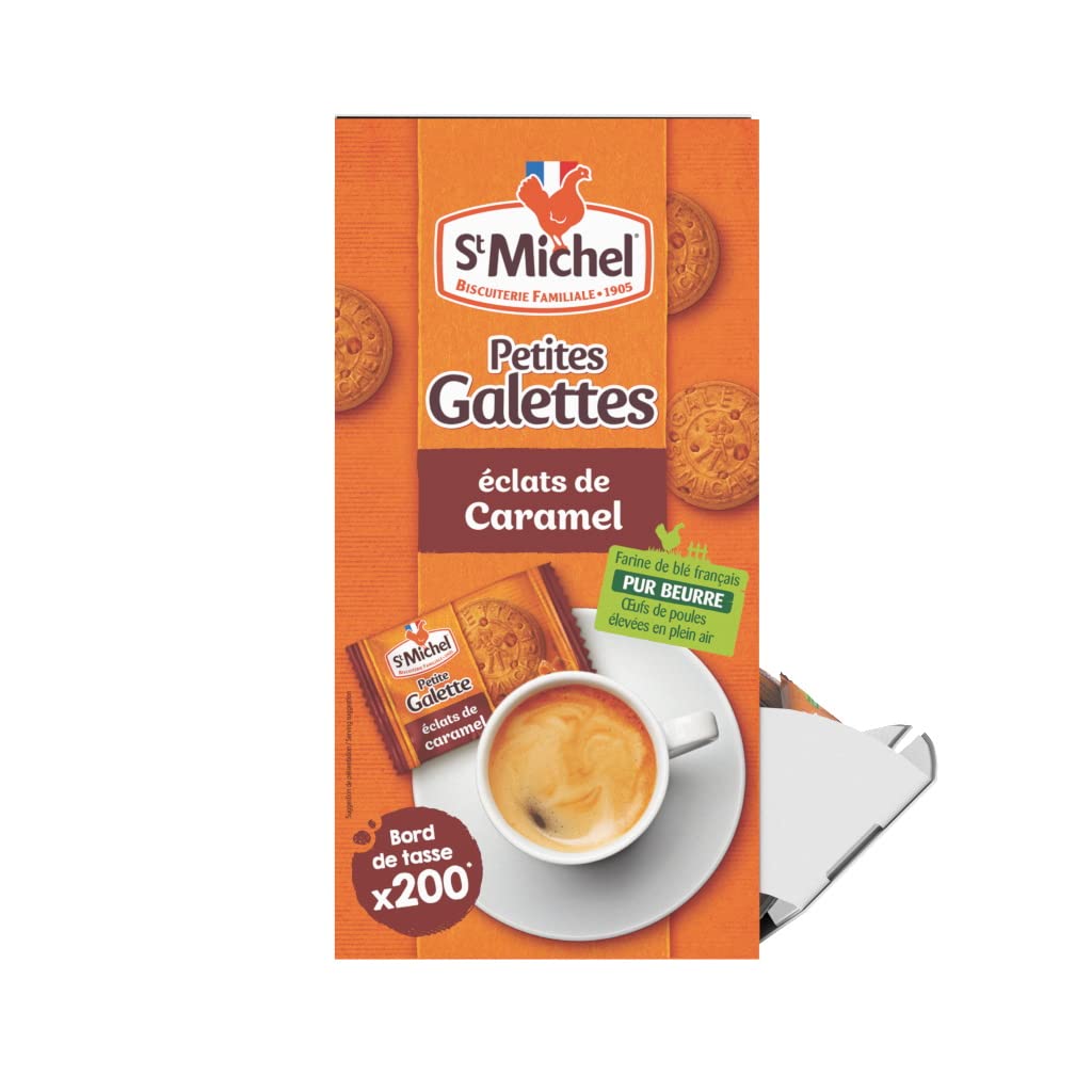 St Michel Distribuidor de Galletas Pequeñas con Trocitos de Caramelo 200 Galletas en Bolsa Fresca