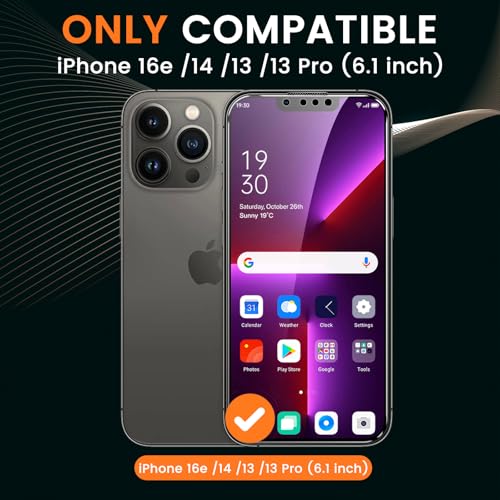 Image of Mr.Shield 360 True Privacy Screen Protector Tempered Glass Guard for iPhone 16e / 14 and iPhone 13 /13 Pro, 4-Way Anti-Spy with Easy Installation Kit, 9H Hardness, 3D Curved Edges, Case-Friendly