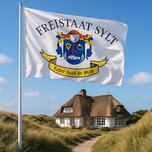 Drapeau de l'État libre Sylt blanc esprit nordique - 3