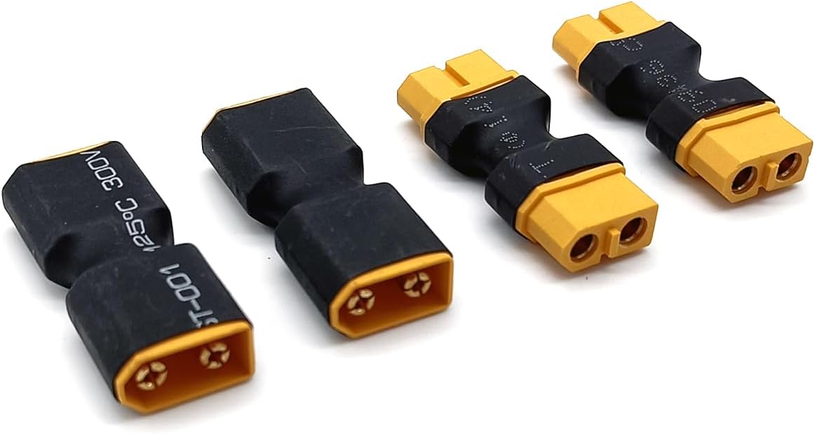 4pcs XT60 Plug Male to Male Connector No Wire Adapter Converter for RC FPV Car Plane Drone LiPo Battery