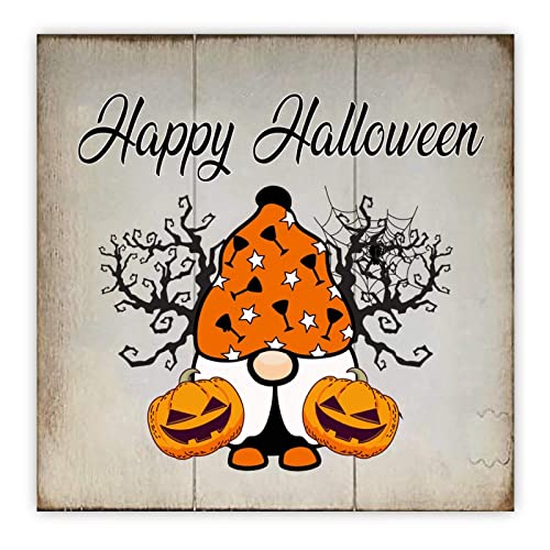 Panneau mural en bois Halloween nain citrouille déco chrétienne - 2