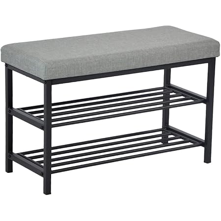 玄関ベンチ シューズラック 収納ベンチ 玄関椅子 玄関収納 3段 幅70cm 座面クッション 靴収納 靴入れ 腰掛け ベンチ 玄関スツール 収納スツール エントランスベンチ 靴棚 (グレー)