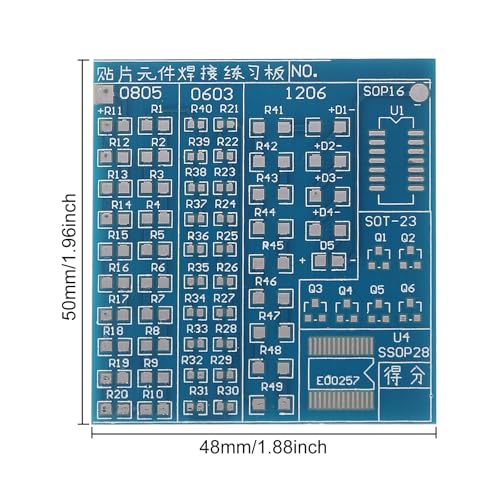 DIY Circuit Board SMD SMT Component Welding Practice Board Skill Training Board Electronic Board Diode Transistor for Start Learning Competition Electronic Circuit Suite DIY Kit