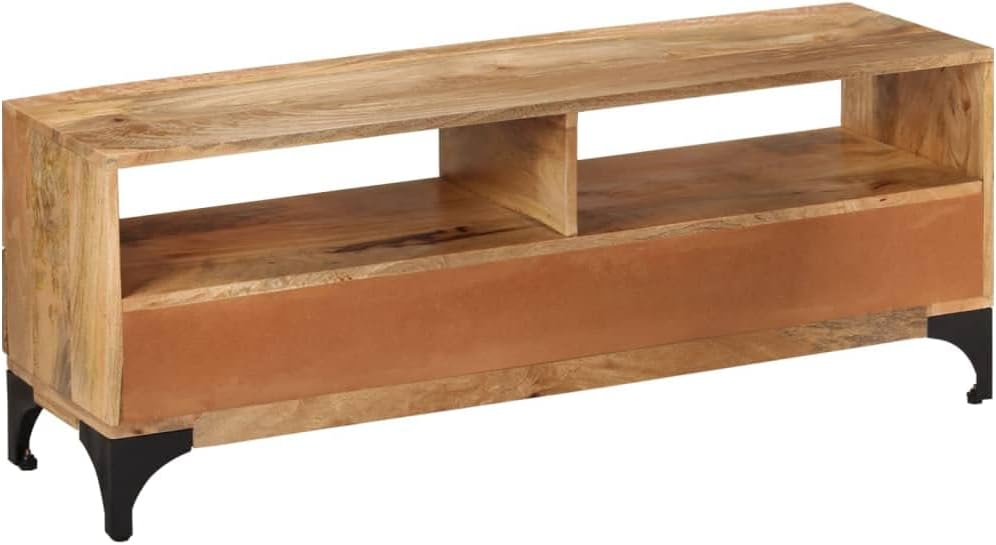 vidaXL TV Stand/Sideboard/Table - Scandinavian and Farmhouse Style, Handmade Wooden TV Cabinet with Drawers and Compartments, Brown; 47.2"x13.8"x17.7"