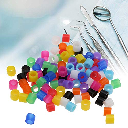 Dental Code Rings,100Pcs/Box Orthodontic Code Rings Multi-Color Universal Dental Instrument Autoclavable Rings #TOP30