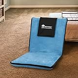 BIGTREE Bodenstuhl Verstellbar, Strandmatte mit Rückenlehne, Meditationsstuhl, Bootsstuhl, Lesestuhl, Klappbar, Bequem und Leicht, 103 * 46 * 7CM (BLU)