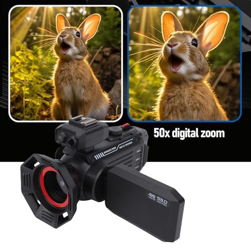 Caméscope 4K autofocus Tosuny pour éviter les vidéos floues