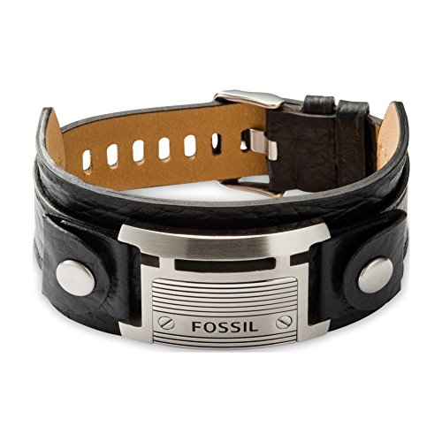 Fossil Bracciale Da Uomo, Lunghezza Totale: 242 mm, Larghezza Id: 29 mm Bracciale In Acciaio Inossidabile Nero, JF84816040
