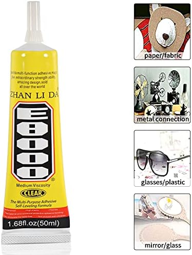 50ML E-8000 Transprant Adhesives Super Liquid Glue Clear Epoxy Glues Multi-Purpose for DIY Crafts Glass Phone Screen Jewelry Nails Glass Phone Plastic Tools E8000