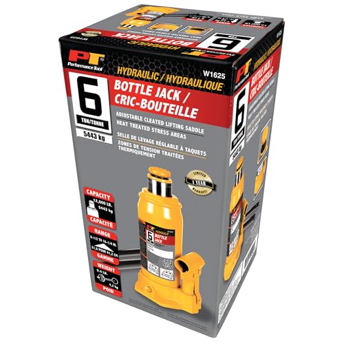 Image of Performance Tool W1625 6 Ton Heavy Duty Hydraulic Bottle Jack