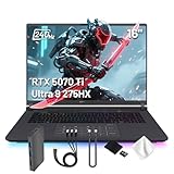 ASUS ROG Strix G16 16' 2.5K 240Hz Gaming Laptop, Intel Ultra 9 275HX, GeForce RTX 5070 Ti 12GB GDDR7, 64GB DDR5, 5TB Storage (4TB SSD&1TB Docking Station Set), Backlit Keyboard, Wi-Fi 7, Win 11, Gray