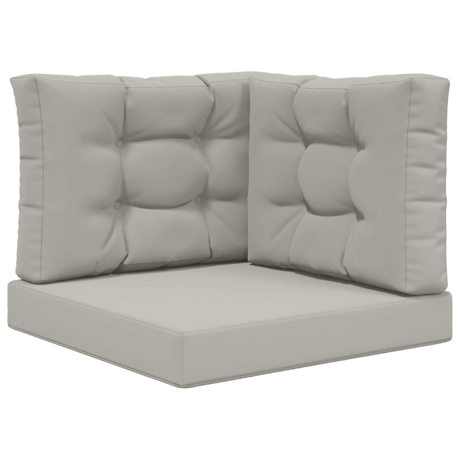 Coussin de canapé extérieur en polyester gris lot de 3 finitions haut de gamme
