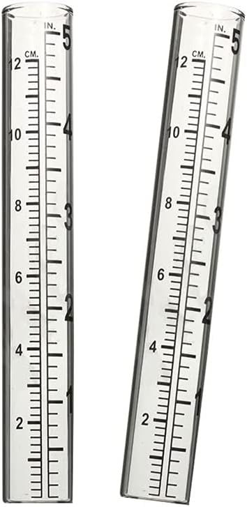 Cedmon 5" Capacity Rain Gauge Glass Replacement Tube for Yard Garden Outdoor Home (1pcs)