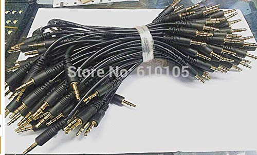 Gimax 50pc/lot Gold Plated 3.5mm Male to 3.5mm Male Headphone Audio Extension Cord Cable 20cm