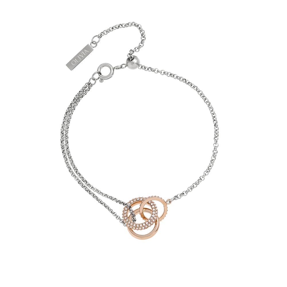 Olivia Burton Two-Tone Crystal Interlink Bracelet