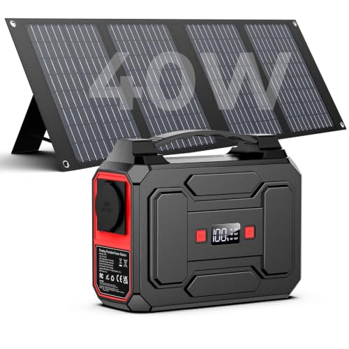 Powkey Solargenerator R100 mit 40W Solarpanel …