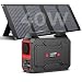 Powkey Powerstation 99Wh mit 40W Solarpanel, 100W AC, Outdoor Notfall