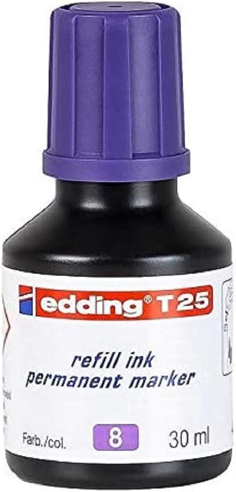 edding T 25 permanent yedek mürekkep - kalıcı mürekkep - mor - 25 ml
