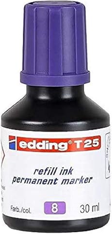 edding T 25 permanent yedek mürekkep - kalıcı mürekkep - mor - 25 ml