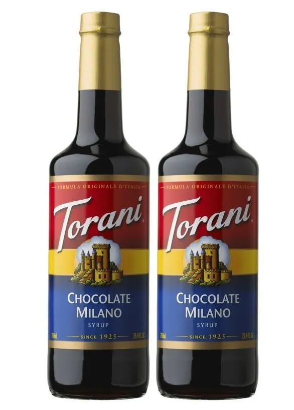 Torani Chocolate Milano Flavour Syrup, 750ml bottle, 2 Pack Brown