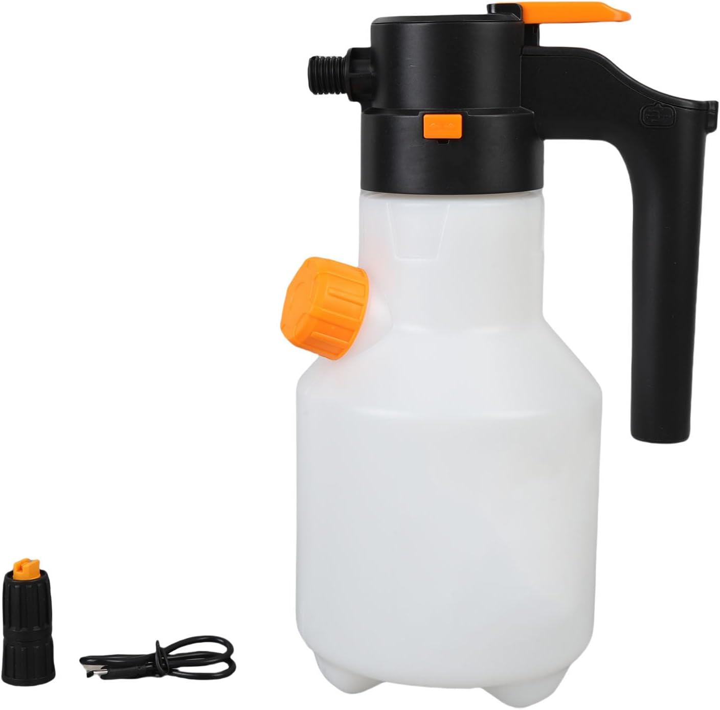 Electric Foam Sprayer Efficient Stable Pressure for Car Wash USB Rechargeable Home Garden White 2L Capacity