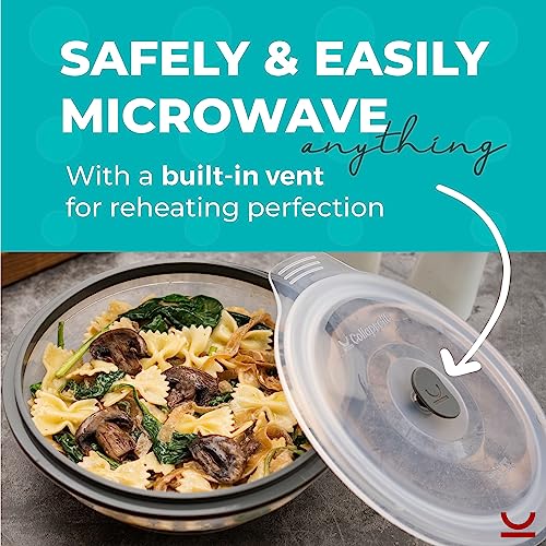 Collapse-it Silicone Food Storage Containers - BPA Free Airtight Silicone Lids, 4 Piece Set of 6-Cup & 4-Cup Collapsible Lunch Box Containers - Oven, Microwave, Freezer Safe with Bonus eBook - Image 7