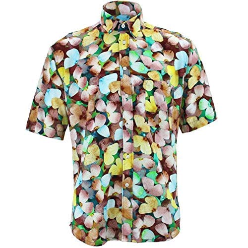 Chemise décontractée multicolore à motifs de papillons en taille 16