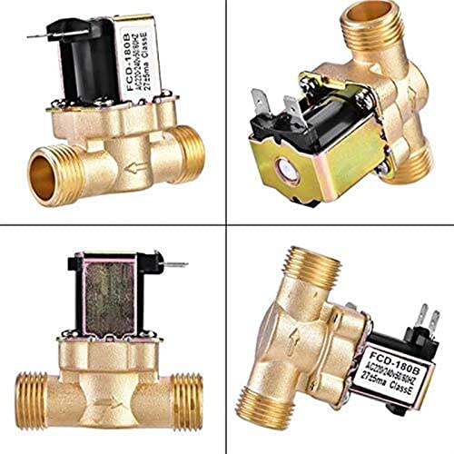 Électrovanne électrique en laiton G1/2 anti-fuite 220V pour stopper l'eau
