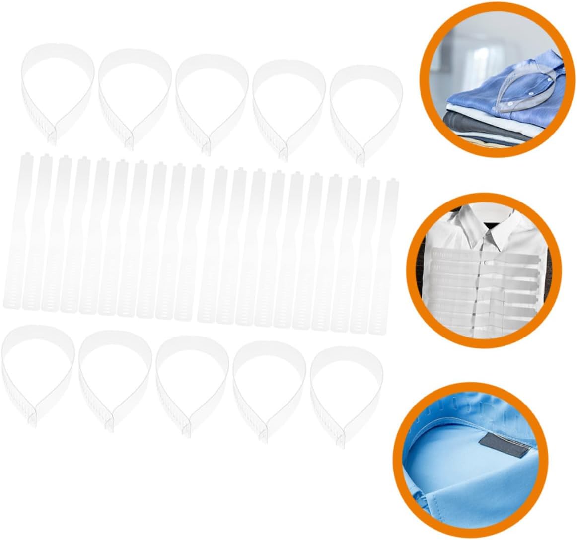 60pcs Collar Stays Shirt Stays for Collar Support Collar Fixing Strips Pvc Adjustable for Men Women