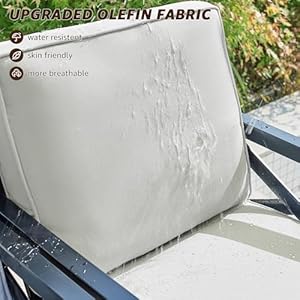 NATURAL EXPRESSIONS Outdoor Patio Furniture 4 Pieces Set, Modern Patio Conversation Sets, Outdoor Sectional Metal Sofa with 5.5 Inch Cushion and Coffee Table for Balcony, Garden NATURAL EXPRESSIONS Outdoor Patio Furniture 4 Pieces Set Modern Patio Conversation Sets Outdoor Sectional Metal Sofa with 55 Inch Cushion and Coffee Table for Balcony Garden