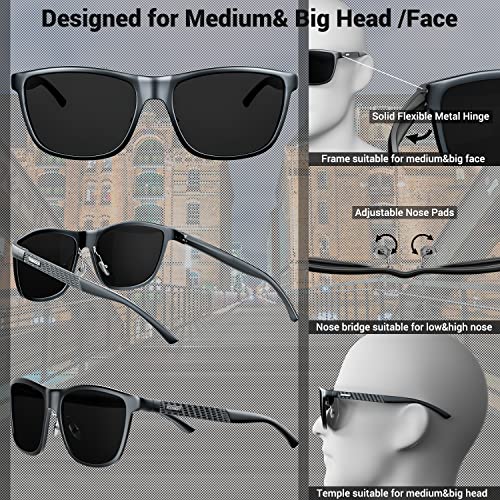 Image of ROCKNIGHT HD Polarized Driving Sunglasses UV400 Protection Lightweight Al-Mg Metal Frame Outdoor Casual 60mm