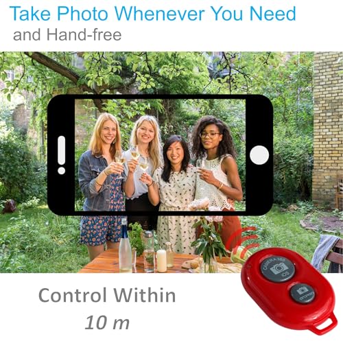 EASERIA Bluetooth Fernbedienung, tragbarer Kamera Auslöser, kabelloser Selfie Auslöser, kompatibel mit Handy iPhone, Samsung, Tablets and Android