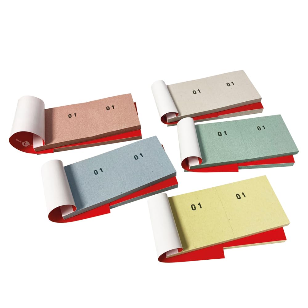 Blocchetti Numerati 1-100 BM BeMore | Confezione Da 10 | 13x6 Cm | Per Eventi, Feste E Sorteggi | Colori Assortiti - Foto 4