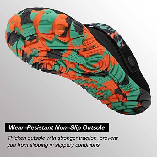Besroad Unisex Summer Beach Swimming Surfing Sport Water Shoes Breathable Hiking Walking Shoes Camo Black 7.5Women/6 Men #TOP5
