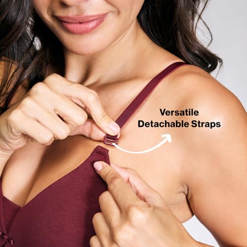 Image of NYKD NYB003 Wirefree Cotton All Day Comfort Triangle Padded with Breathable Cup & Detachbale Straps T-Shirt Bra for Women