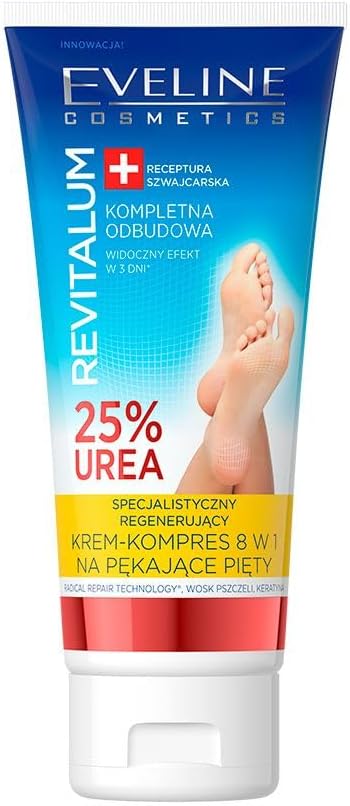 Revitalum 8-in-1 Heel Repair Cream with 25% Urea - Intensive Moisturizing Foot Cream for Cracked Heels and Dry Feet - Vegan Formula with Radical Repair Technology™