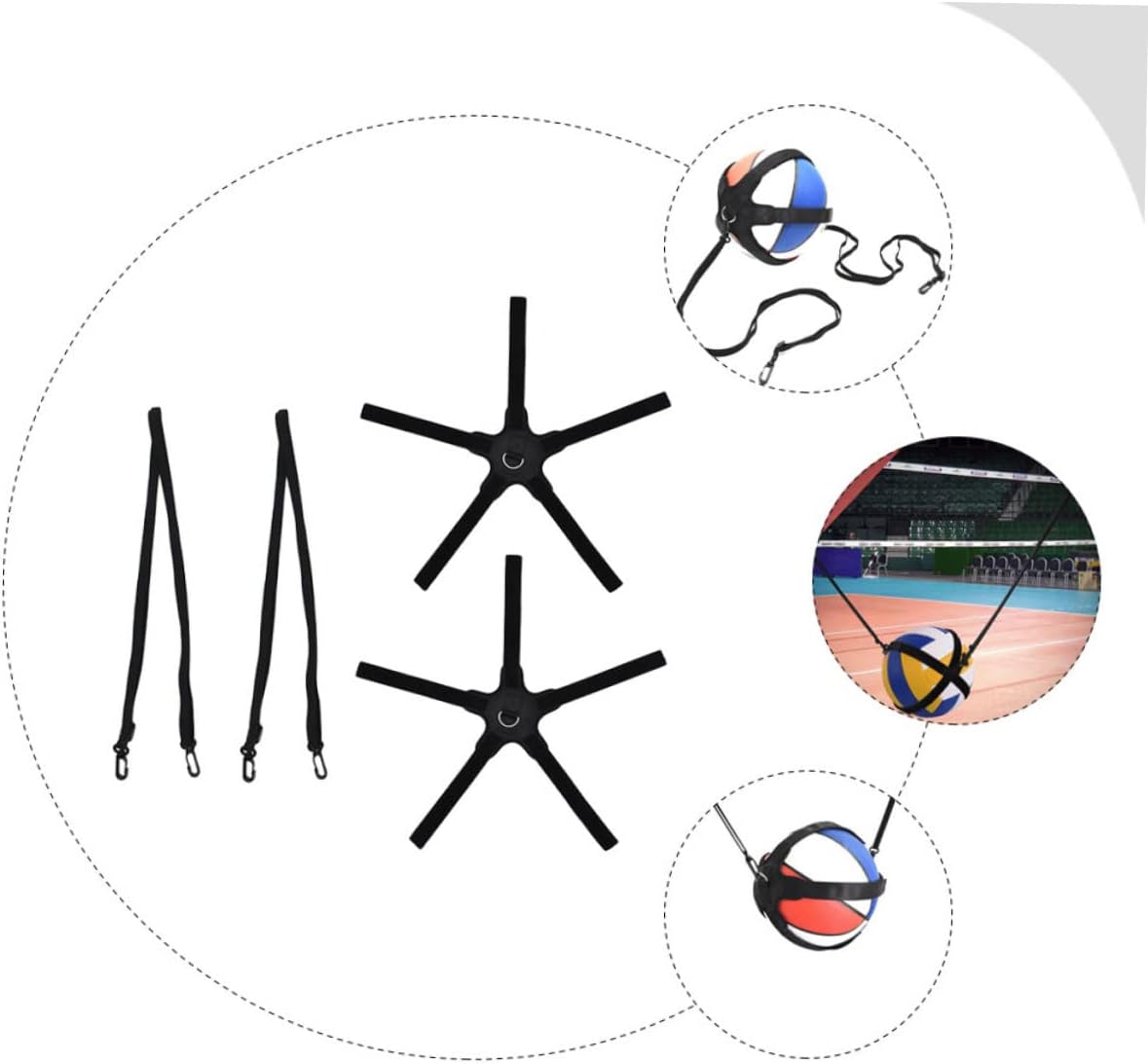 balacoo 6sets Training Toy Practical Exercising Toy for Sports Basketball Training Aid Buckle Strap for Boys and Girls and Adults