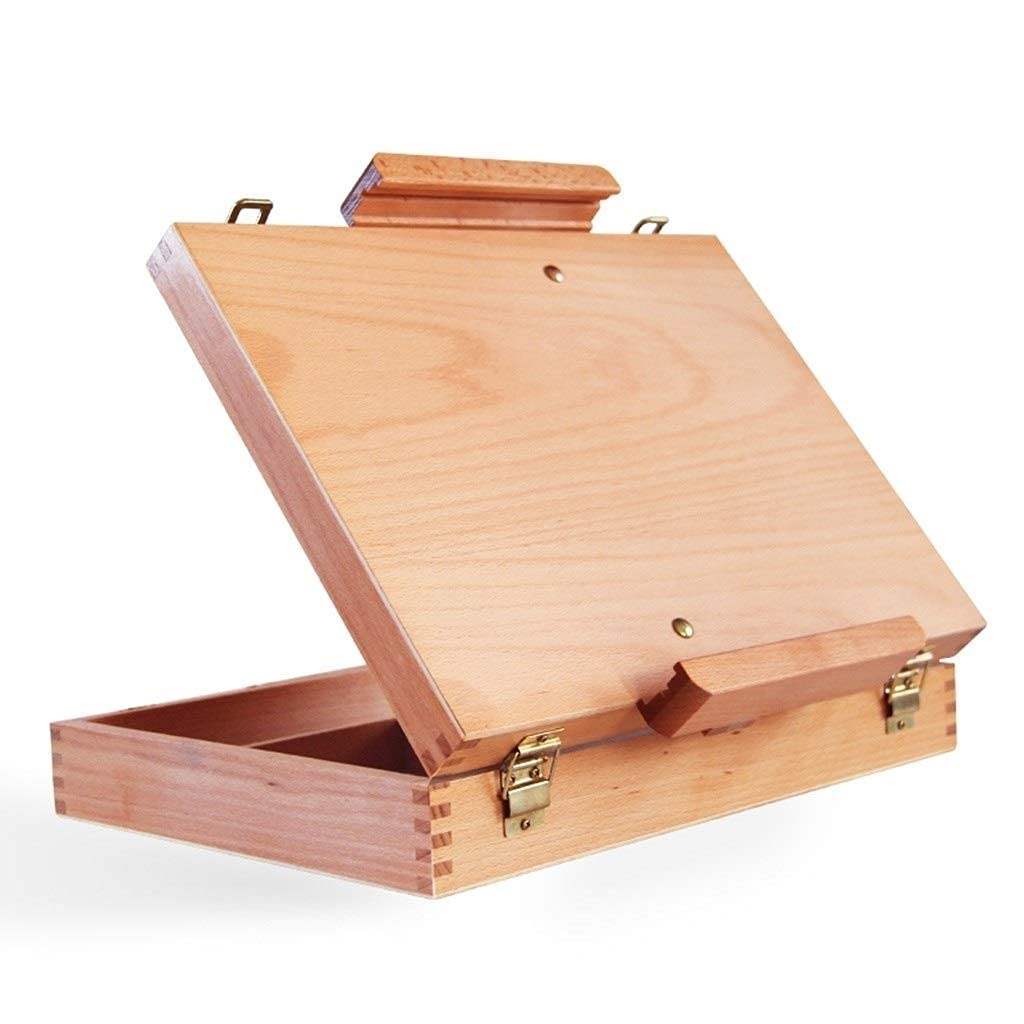 Cavalletto da scrivania in legno per pittura a olio, regolabile, grande capacità