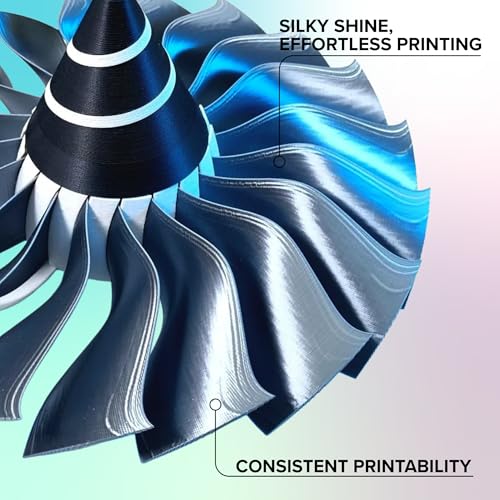 Image of Polymaker Panchroma Silk PLA Filament 1.75mm 1kg, Shiny Chrome, New and Improved Formula, Better Strength, Printing Speed and Clog-Free. Works in Most FDM and Multicolor 3D Printers.