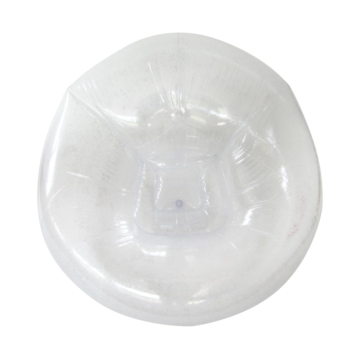 TG,LLC Treasure Gurus Waterproof Silver Glitter Clear Blow Up Chair Inflatable Dorm Room Essentials Teen Bedroom Home Decor