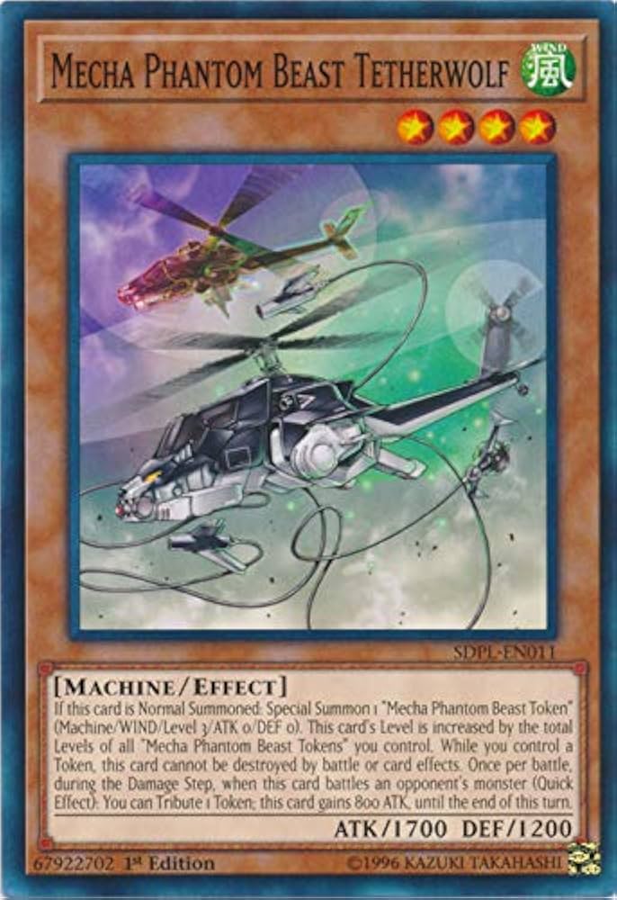 Amazon.com: Yu-Gi-Oh! - Mecha Phantom Beast Tetherwolf
